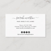 Elegante Schwarz-Weiß-Symbole für moderne soziale Visitenkarte (Vorderseite)