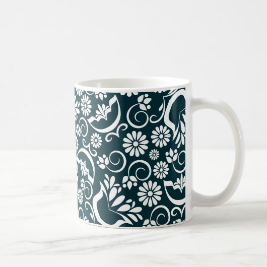 Elegante Schwarz-Weiß-Tasse Kaffeetasse (Rechts)