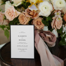 Elegante Schwarz-Weiß-Typografie-Hochzeit