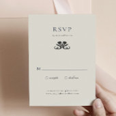 Elegante Schwarz-Weiß-UAWG RSVP Karte