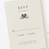 Elegante Schwarz-Weiß-UAWG RSVP Karte