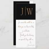 Elegante Schwarz, Weiß und Gold Hochzeit Vielen Da (Vorne/Hinten)