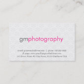 Elegante Schwarz-Weiß-Vintage Damaskus Visitenkarte (Rückseite)