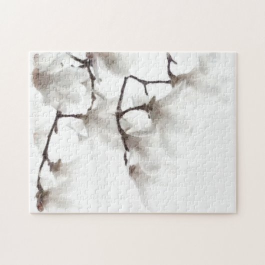 Elegante Schwarz-Weiß-Wasserfarbe Puzzle (Horizontal)