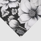 Elegante Schwarz-Weiß-Wasserfarbe Seidenpapier (Ausschnitt)