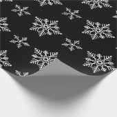 Elegante Schwarz-Weiß-Weihnachtselemente Geschenkpapier (Ecke)