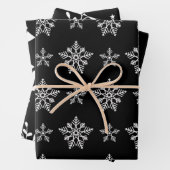 Elegante Schwarz-Weiß-Weihnachtselemente Geschenkpapier Set (Beispiel)