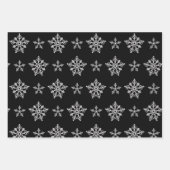 Elegante Schwarz-Weiß-Weihnachtselemente Geschenkpapier Set (Vorderseite)
