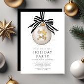 Elegante Schwarz-Weiß Weihnachtsfeier Einladung