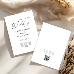 Elegante Schwarz-Weiß-Zeitschrift Einladung