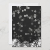 Elegante Schwarz-weiße 50. Geburtstagsparty Einladung (Rückseite)