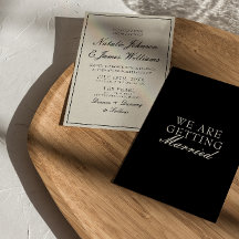 Elegante schwarz-weiße alte Geld Vintage-Hochzeit