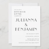 Elegante Schwarz-weiße Art Deco Probe Einladung (Vorderseite)