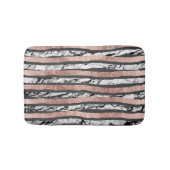 Elegante Schwarz-weiße Badematte (Vorderseite)