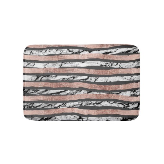 Elegante Schwarz-weiße Badematte (Vorderseite)