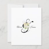 Elegante Schwarz-weiße Champagner Hochzeit Einladu (Rückseite)