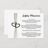 Elegante schwarz-weiße Diamantsicherheitsmaßnahmen Begleitkarte (Vorne/Hinten)