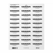 Elegante Schwarz-weiße Feather Damask Hochzeit (Vorne)