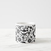 Elegante Schwarz-weiße Florenz Espresso Tasse (Vorderseite)