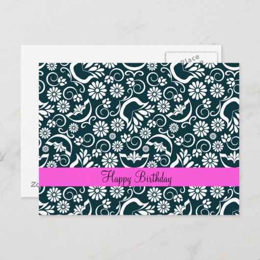 Elegante Schwarz-weiße Florenz Postkarte (Vorne/Hinten)