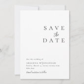 Elegante Schwarz-weiße Foto Collage Wedding Save The Date (Vorderseite)