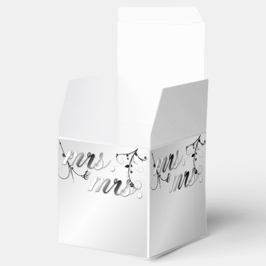 Elegante Schwarz-weiße Gastgeschenk Hochzeit Geschenkschachtel (Geöffnet)