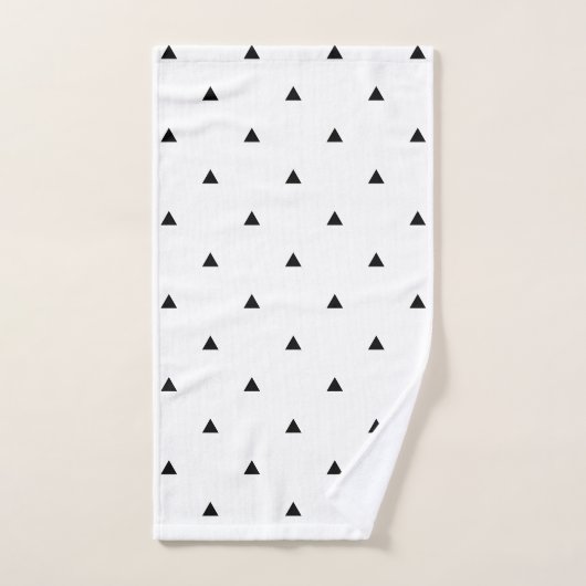 Elegante Schwarz-weiße geometrische Dreiecke des Badhandtuch Set (Handtuch)