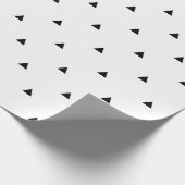 Elegante Schwarz-weiße geometrische Dreiecke des Geschenkpapier (Ecke)