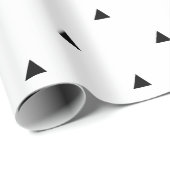 Elegante Schwarz-weiße geometrische Dreiecke des Geschenkpapier (Rolleneckpunkt)