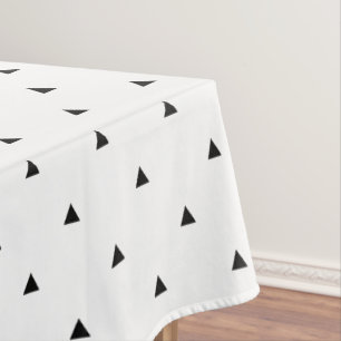 Elegante Schwarz-weiße geometrische Dreiecke des Tischdecke