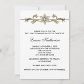 Elegante Schwarz-weiße Girls Tour Einladung (Rückseite)