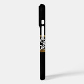 Elegante Schwarz-weiße Goldkühe Case-Mate iPhone Hülle (Rückseite / Links)