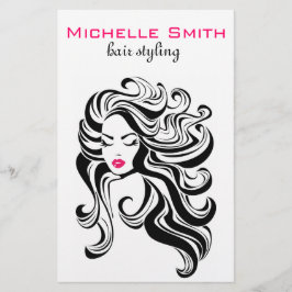 Elegante Schwarz-weiße Haarverlängerungen für Wavy Flyer