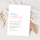 elegante, schwarz-weiße Hochzeit Einladung