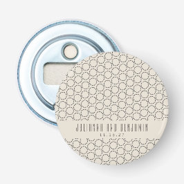 Elegante Schwarz-weiße Hochzeit für Mod aus dem Mi Flaschenöffner