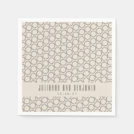 Elegante Schwarz-weiße Hochzeit für Mod aus dem Mi Serviette