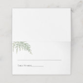 Elegante Schwarz-weiße Hochzeit im Grünen Platzkarte (Außenseite Aufgefaltet)