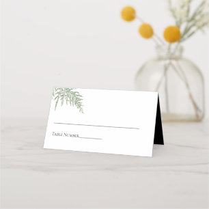 Elegante Schwarz-weiße Hochzeit im Grünen Platzkarte
