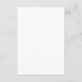 Elegante Schwarz-weiße Hochzeits-Anpassungs-Karte Begleitkarte (Rückseite)
