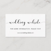 Elegante schwarz-weiße Hochzeitskarte Begleitkarte (Vorderseite)