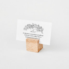 Elegante Schwarz-weiße Hochzeitsseite Begleitkarte