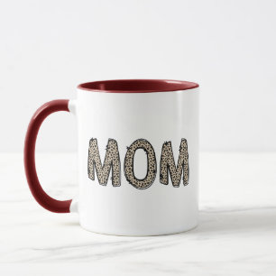 Elegante Schwarz Weiße Mama Mutti Tasse