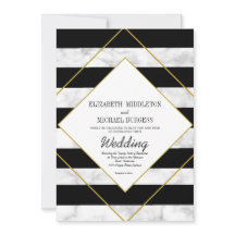 Elegante Schwarz-weiße Marmorgoldverheiratung