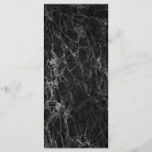 Elegante Schwarz-weiße Marmorklasseln Imitate Gold Menükarte (Rückseite)