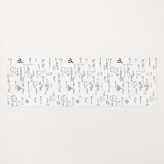 Elegante Schwarz-weiße mathematische Formeln Gleic Yogamatte (Rückseite (Horizontal))