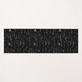 Elegante Schwarz-weiße mathematische Formeln Gleic Yogamatte (Vorderseite (Horizontal))