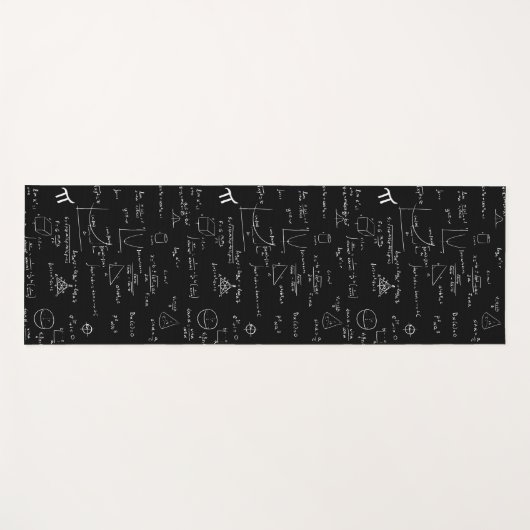 Elegante Schwarz-weiße mathematische Formeln Gleic Yogamatte (Vorderseite (Horizontal))