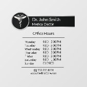 Elegante Schwarz-weiße medizinische Caduceus Öffnu Fensteraufkleber (Blatt)