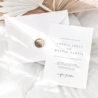 Elegante schwarz-weiße minimalistische Hochzeit