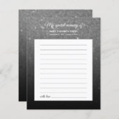 Elegante Schwarz-weiße Ombre Share Memory Funeral (Vorne/Hinten)